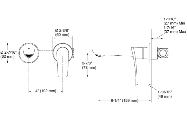 FORE ARC WM COLD ONLY TRIM ASSY - KOHLER POPULAR -  ( POLISHED CHROME - POPULAR - 0x0 mm - 0inchX0inch )