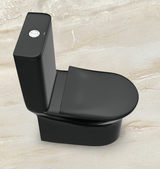 EWC ONE POECE CORA S-TRAP 220MM W/SOFT CLOSE SEAT COVER - HINDWARE -  ( MATT BLACK - CORA - 675x380 mm - 27inchX15.2inch )