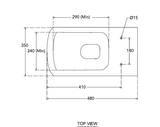 RIMLESS WM EWC W/SOFT CLOSE SC (P-210)- HINDWARE -  ( WHITE - BERLIN - 480x345 mm - 19.2inchX13.8inch )