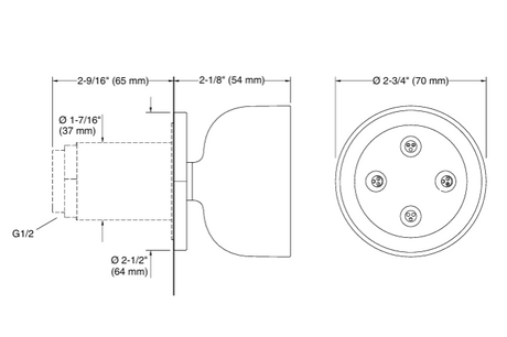 STATEMENT ROUND DEEPMSG BODY SPRAY - KOHLER LUXURY -  ( FRENCH GOLD - LUXURY - 0x0 mm - 0inchx0inch )