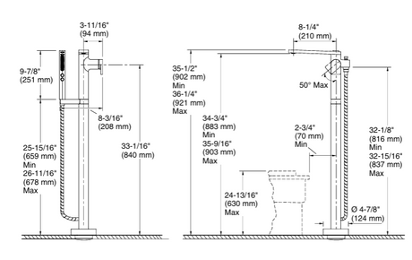FLOOR MOUNT BATH TUB FILLER W/HAND SHWR - KOHLER LUXURY -  ( FRENCH GOLD - LUXURY - 0x0 mm - 0inchx0inch )
