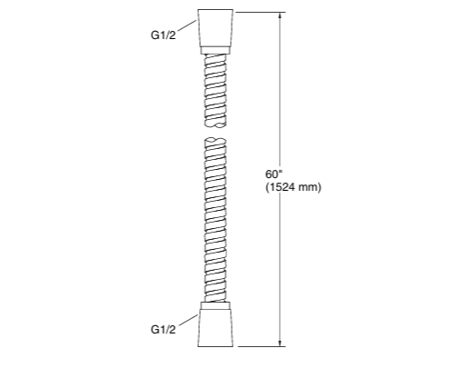 MASTER 60INCH METAL SHOWER HOSE - KOHLER LUXURY -  ( CHROME - LUXURY - 0x0 mm - 0inchx0inch )