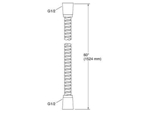 MASTER 60INCH METAL SHOWER HOSE - KOHLER LUXURY -  ( CHROME - LUXURY - 0x0 mm - 0inchX0inch )