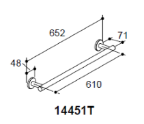 STILLNESS-TOWEL BAR - KOHLER LUXURY -  ( ROSE GOLD - LUXURY - 0x0 mm - 0inchX0inch )