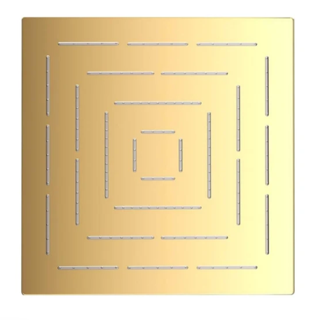 (PRUN)MAZE SQUARE 9.5 - JAQUAR FAUCETS - ( GOLD - OVERHEAD SHOWER - 15x240 mm - 0.5inchX9.5inch )