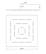 (PRUN)MAZE SQUARE 9.5 - JAQUAR FAUCETS - ( GOLD - OVERHEAD SHOWER - 15x240 mm - 0.5inchX9.5inch )