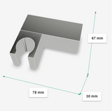ABS WALL BRACKET SQUARE SWIVEL-AQUANT-(CHROME-0x15 mm - 0inchX0.5inch )