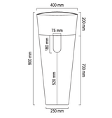 FREE STANDING CREAM STONE BASIN(H-36  ) - AQUANT -  ( TRAVERTINE MARBLE(INDONESIA) -  - 400x400 mm - 16inchX16inch )