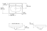 BRINK VESSEL W/DECK 600MM - KOHLER PREMIUM -  ( WHITE - PREMIUM - 600x460 mm - 24inchX16.4inch )