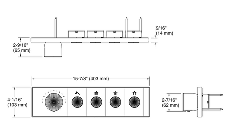 ANTHEM RECESSED EXPOSED PART MECH TH CONTROL 4OT - KOHLER LUXURY -  ( BRUSHED MODERNE BRASS - LUXURY - 0x15 mm - 0inchX0.5inch )