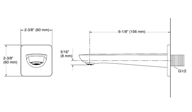 Kohler Fluence Wall-Mount Bath Spout | SKU K-38892IN-BRD — Premium ...