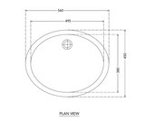 WASH BASIN UNDER COUNTER ZEN - HINDWARE -  ( STAR WHITE - ZEN - 550x450 mm - 22inchX18inch )