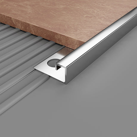 SS 304 TILE TRIM - TILE TRIMS - (MATT GOLD - FALDU - 2400x11x11 mm - 96inchX0.44inchX0.44inch)