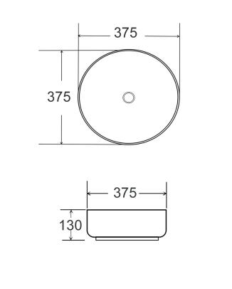 CERAMIC COUNTER TOP WASH BASIN - BETTER LIVING -  (  - DOTS - 0x375 mm - 0inchX15inch )