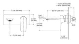 (PRUN)ALEO-WAL MOUNT BASIN MXR TRIM ONLY - KOHLER PREMIUM -  ( BRUSHED BRONZE - PREMIUM - 0x15 mm - 0inchX0.6inch )