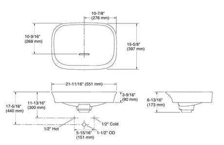 KOHLER VIVE GEO VESSEL W/O DECK - KOHLER PREMIUM -  ( WHITE - PREMIUM - 550x400 mm - 16inchX0inch )