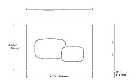 PEBBLE-FACE PLATE(FLUSH PLATE)PNEUMATIC - KOHLER PREMIUM -  ( POLISHED CHROME - PREMIUM - 0x0 mm - 0inchx0inch )