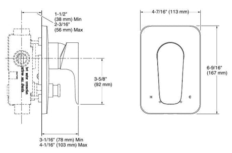 (PRUN)ALEO-SL DIV TRIM + AT 235 CONC.VALVE - KOHLER PREMIUM -  ( BRUSHED BRONZE - PREMIUM - 0x0 mm - 0inchx0inch )