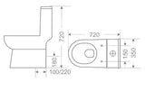 EWC ONE PC P-TRAP  W/S.COVER - GLOCERA SWARE -  ( STAR WHITE - DELOS - 0x0 mm - 0inchx0inch )