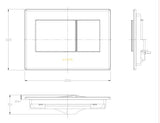 TANK FACE PLATE MECHANICAL - KOHLER POPULAR -  ( POLISHED CHROME - POPULAR - 225x160 mm - 6inchX0inch )