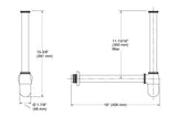 COMPLEMENTARY-BOTTLE TRAP W/EXTENS PIPE - KOHLER POPULAR -  ( BRUSHED BRONZE - POPULAR - 0x350 mm - 0inchX14inch )