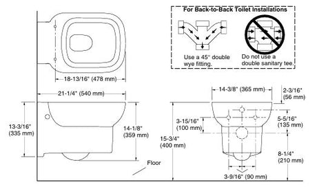 EWC W/H W/O SEAT COVER FOR 6098IN-S-K4 ( BOLT DISTANCE 7INCH) - KOHLER PREMIUM -  (  - PREMIUM - 0x0 mm - 0inchx0inch )