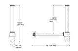 (PRUN)COMPLEMENTARY-BOTTLE TRAP W/EXTENS PIPE - KOHLER POPULAR -  ( BRUSHED NICKEL - POPULAR - 0x350 mm - 0inchX14inch )