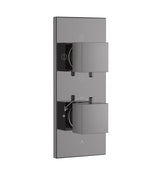 CONC.THERMO SET 2IN 3OUT+1FREE W/SHUTOFF - ARTIZE FAUCET -  ( BLACK CHROME - THERMATIK-S - 0x20 mm - 0inchX0.75inch )