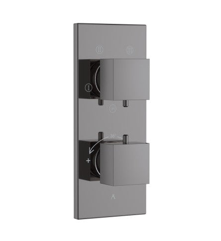 CONC.THERMO SET 2IN 4OUT+1FREE W/SHUTOFF - ARTIZE FAUCET -  ( BLACK CHROME - THERMATIK-S - 0x20 mm - 0inchX0.75inch )