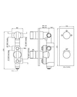 THERMATIK-R CONCEALED THERMOSTAT BATH & SHOWER MIXER - ARTIZE FAUCET -  ( CHROME - THERMATIK-R - 0x20 mm - 0inchX0.75inch )