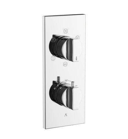 THERMATIK-R CONCEALED THERMOSTAT WITH CONTROL UNIT FOR 5-OUTLETS AND INTEGRATED SHUT-OFF VALVE - ARTIZE FAUCET -  ( CHROME - THERMATIK-R - 0x20 mm - 0inchX0.75inch )