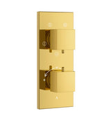 THERMATIK-S CONCEALED THERMOSTAT WITH CONTROL UNIT FOR 4-OUTLETS & INTEGRATED SHUT-OFF VALVE - ARTIZE FAUCET -  ( GOLD BRIGHT PVD - THERMATIK-S - 0x20 mm - 0inchX0.8inch )