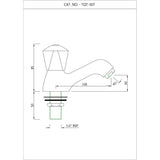 PILLAR COCK ROCKET TYPE WITH AERATOR - ESSCO FAUCET -  ( CHROME - TROPICAL - 0x15 mm - 0inchX0.6inch )