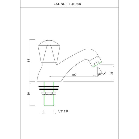 PILLAR COCK SUPER DLX - ESSCO FAUCET -  ( CHROME - TROPICAL - 0x15 mm - 0inchX0.5inch )