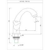 SWAN NECK LEFT(FULL TURN) - ESSCO FAUCET -  ( CHROME - TROPICAL - 0x15 mm - 0inchX0.5inch )