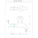 BIB COCK W/NOZZLE W/O FLANGE - ESSCO FAUCET -  ( CHROME - TROPICAL - 0x15 mm - 0inchX0.5inch )