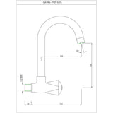 SINK COCK T/M W/SWINGING PIPE SPOUT - ESSCO FAUCET -  ( CHROME - TROPICAL - 0x15 mm - 0inchX0.5inch )