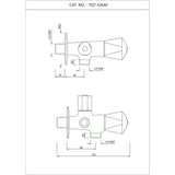 2 WAY ANGLE VALVE WITH WALL FLANGE - ESSCO FAUCET -  ( CHROME - TROPICAL - 0x0 mm - 0inchx0inch )