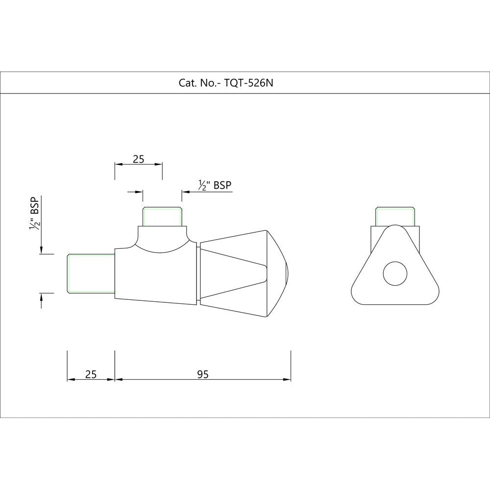 ANGLE COCK W/O FLANGE - ESSCO FAUCET -  ( CHR - TROPICAL - 0x15 mm - 0inchX0.6inch )