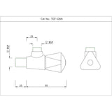 ANGLE COCK W/O FLANGE - ESSCO FAUCET -  ( CHR - TROPICAL - 0x15 mm - 0inchX0.6inch )