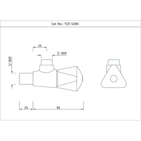 ANGLE COCK W/O FLANGE - ESSCO FAUCET -  ( CHR - TROPICAL - 0x15 mm - 0inchX0.6inch )
