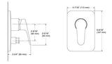ACCLIV RECESSED BATH & SHOWER TRIM - KOHLER POPULAR -  ( POLISHED CHROME - POPULAR - 0x40 mm - 0inchX1.6inch )