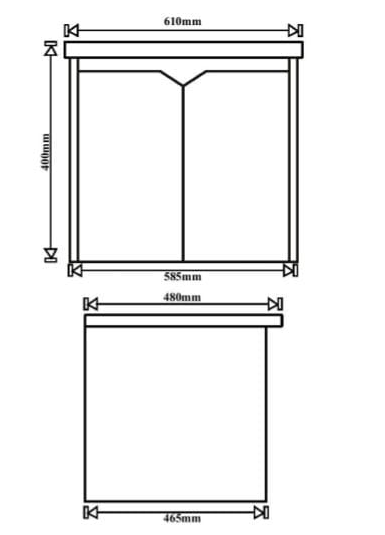 GERMA TR 3520-Wash Basin & Cabinet Combo