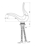 SL BASIN MIXER W/O POPUP W/PIPES - ARTIZE FAUCET -  ( GOLD DUST - TAILWATER - 0x0 mm - 0inchx0inch )