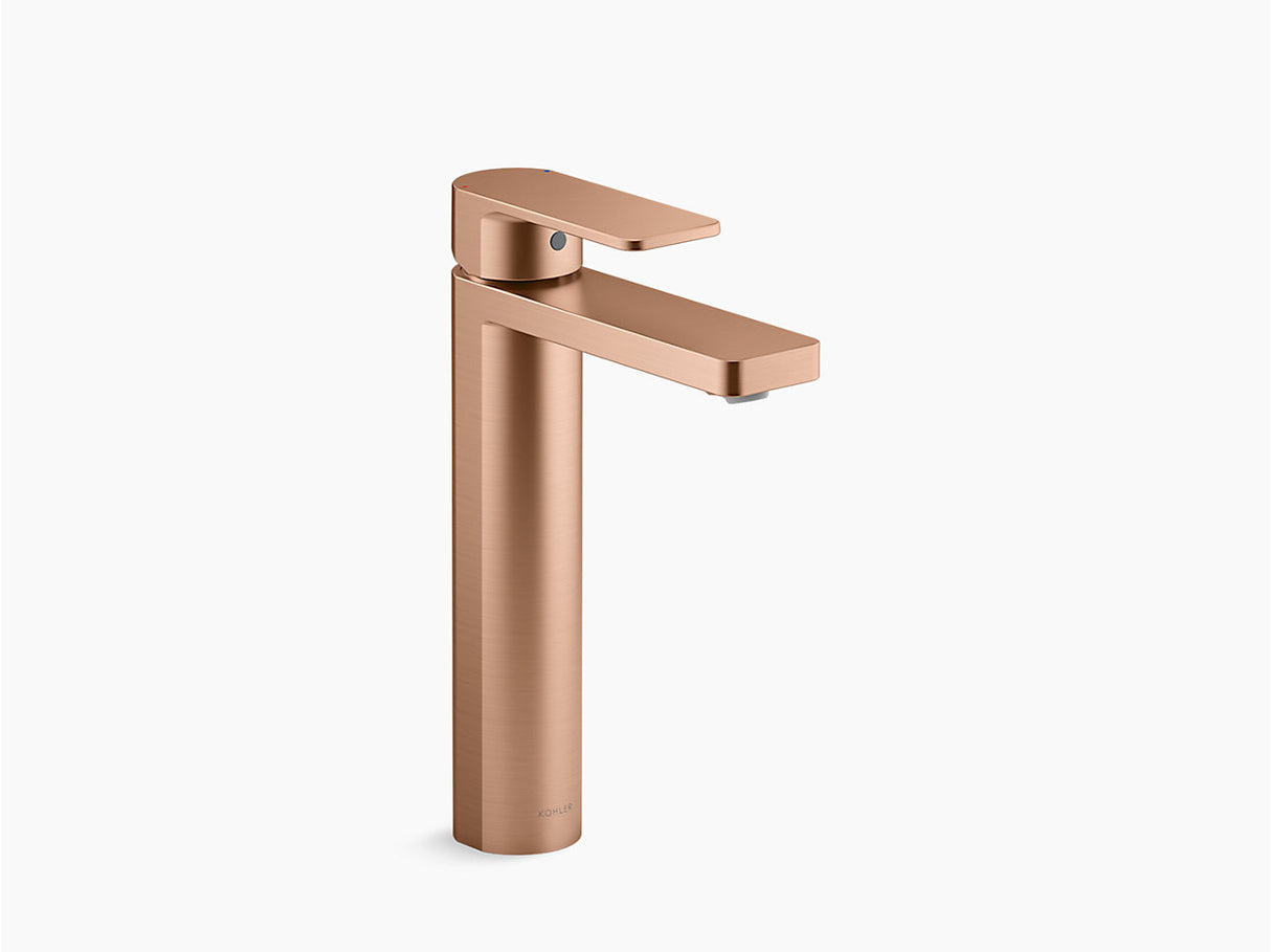 PARALLEL SC TALL LAV W/O DRAIN - KOHLER PREMIUM -  ( VIBRANT BRUSHED ROSE GOLD - PREMIUM - 0x0 mm - 0inchX0inch )