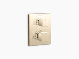 RECE THER. BATH&SHOWER SQUARE TRIM - KOHLER PREMIUM -  ( FRENCH GOLD - PREMIUM - 0x15 mm - 0inchX0.5inch )