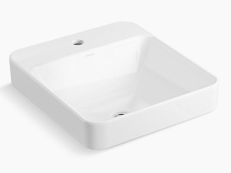 FOREFRONT-TABLE TOP BASIN W/FAUCET HOLE - KOHLER PREMIUM -  ( WHITE - PREMIUM - 460x413 mm - 18.5inchX16.5inch )