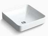 FOREFRONT-TABLE TOPBASIN W/O OVERFLOW SQ - KOHLER PREMIUM -  ( WHITE - PREMIUM - 413x413 mm - 17inchX17inch )