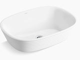 RIBANA-COUNTER TOP W.BASIN W/O OVER FLOW - KOHLER PREMIUM -  ( WHITE - PREMIUM - 545x400 mm - 21.8inchX16inch )
