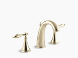 FINIAL TRADITIONAL LAV 8INCH WIDESPREAD - KOHLER LUXURY -  ( VIBRANT FRENCH GOLD - LUXURY - 0x15 mm - 0inchX0.5inch )
